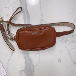 Steve Madden Brown  belt bag ,Crossbody Bag with Metallic Hardware